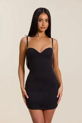 The Sculpt Mini Dress in Black