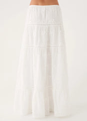 Yours To Keep Maxi Skirt - White