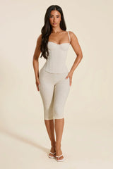 The Brielle Capri Bottoms in Off White