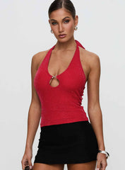 Allende Halter Top Red