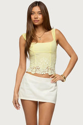 Jana Lacey Ruched Strap Corset