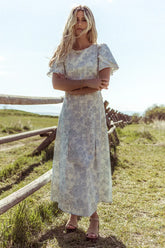 Bethie Petal Sleeve Maxi Dress