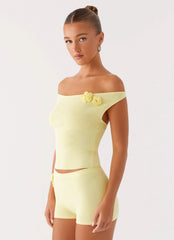 Aliah Knit Top - Yellow