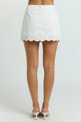 Atelier Eyelet Mini Skirt