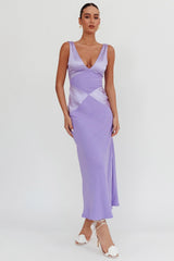 Soul Fire V-Neck Maxi Dress Lilac