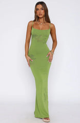 Deep Love Knit Maxi Dress Clover