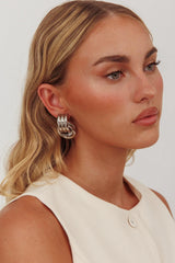 Georgina Loop Earrings Dark Silver