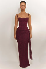 The Lexi Lace Corset Top in Plum