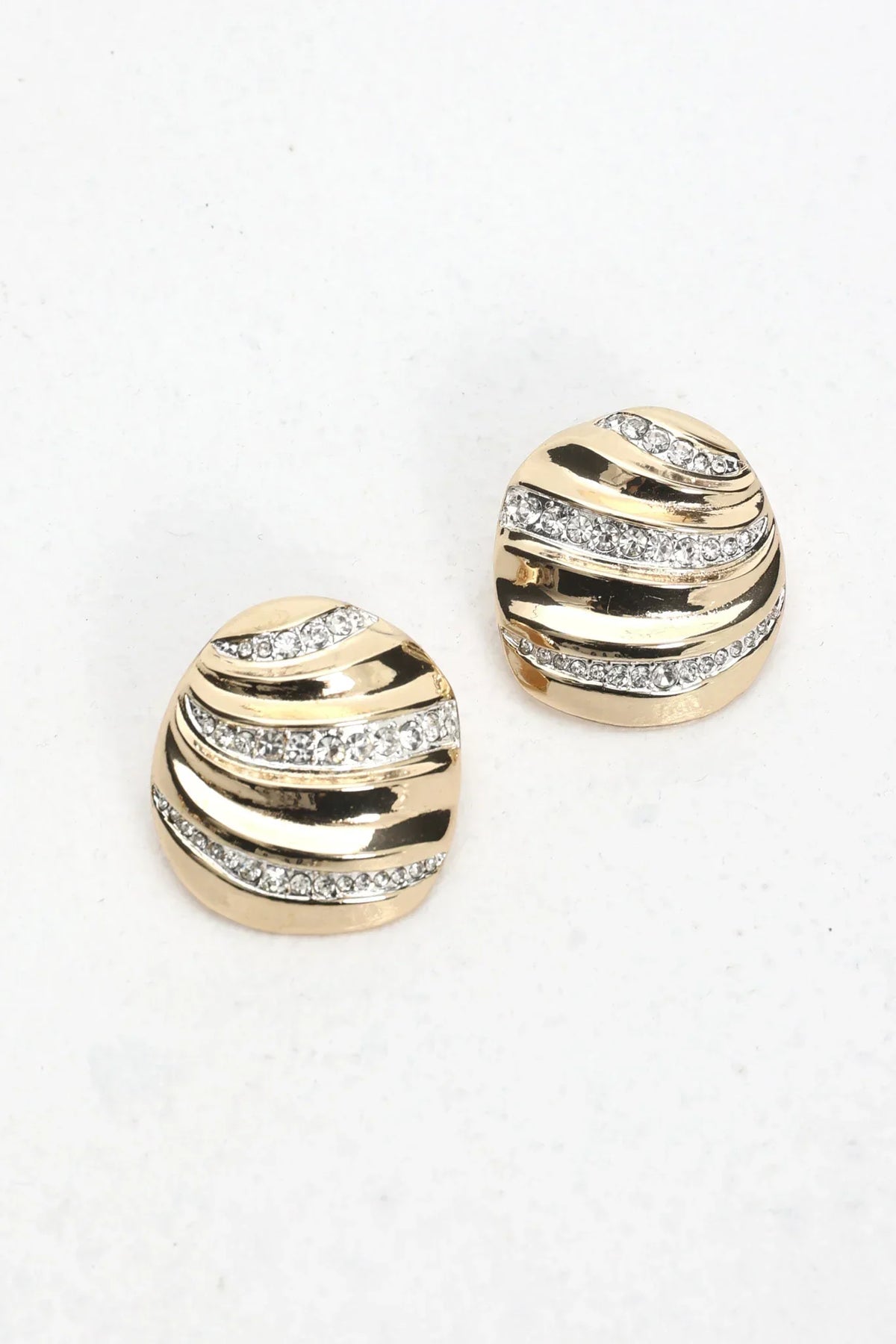 Jada Irregular Textured Earrings Gold/Silver