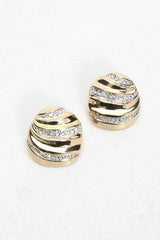 Jada Irregular Textured Earrings Gold/Silver
