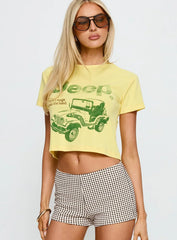 Jeep Girl Graphic Top Yellow