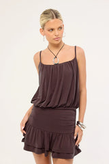 Perfect Stranger Payton Jersey Mini Dress Plum