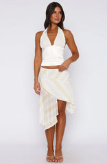 Crazy Romantic Midi Skirt Citrus Stripe