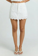 Atelier Eyelet Mini Skirt