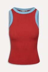 Cuddle Ribbed Tank Top - Cherry