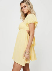 Let's Dance Mini Dress Yellow