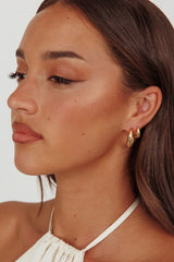 Cece Half-Hoop Earrings Set Gold Plated