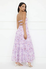Eliora Strapless Maxi Dress Purple