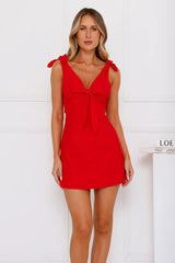 Girly Flair Mini Dress Red